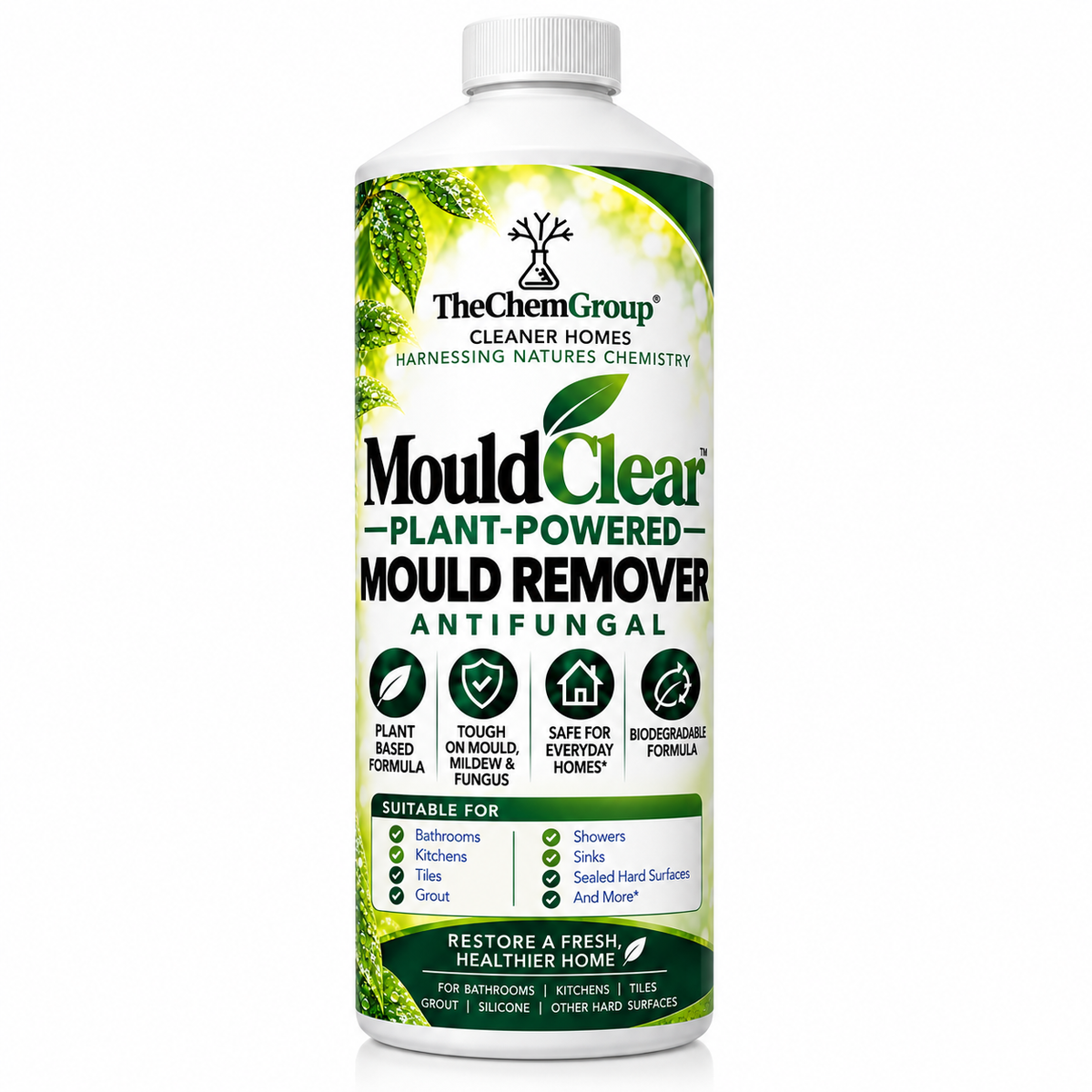 MouldClear Mould Remover Spray 1L | Natural Plant Powered Bathroom Mould & Mildew Cleaner