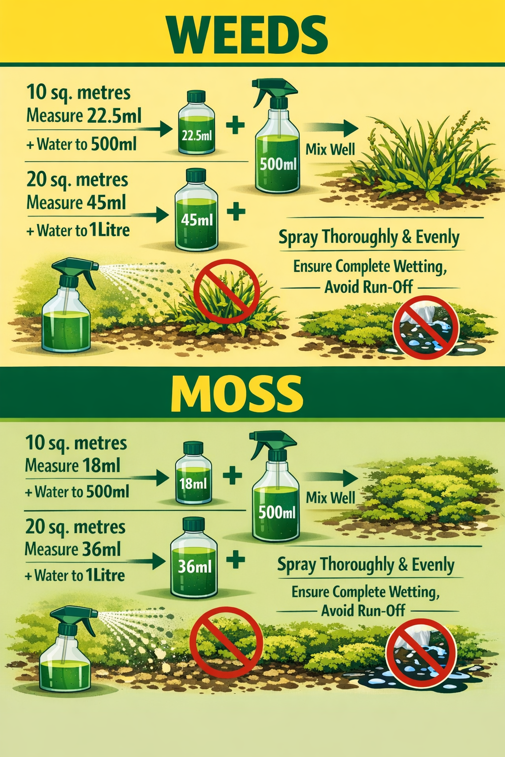 2x Weedi Super Concentrate Weed & Moss Killer (up to 124m2 coverage)